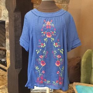 Embroidered top